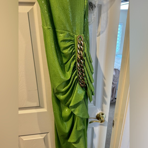 Raisa Vanessa Green Turtleneck Sequin Dress - Picture 2 of 8